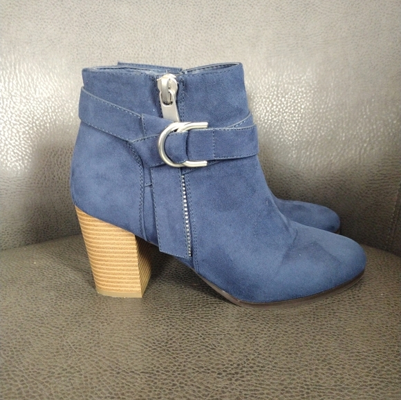 Apt 9 Navy Blue Boots Size 8.5 - Picture 5 of 9